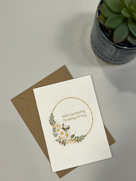 With Sympathy - Plantable Card